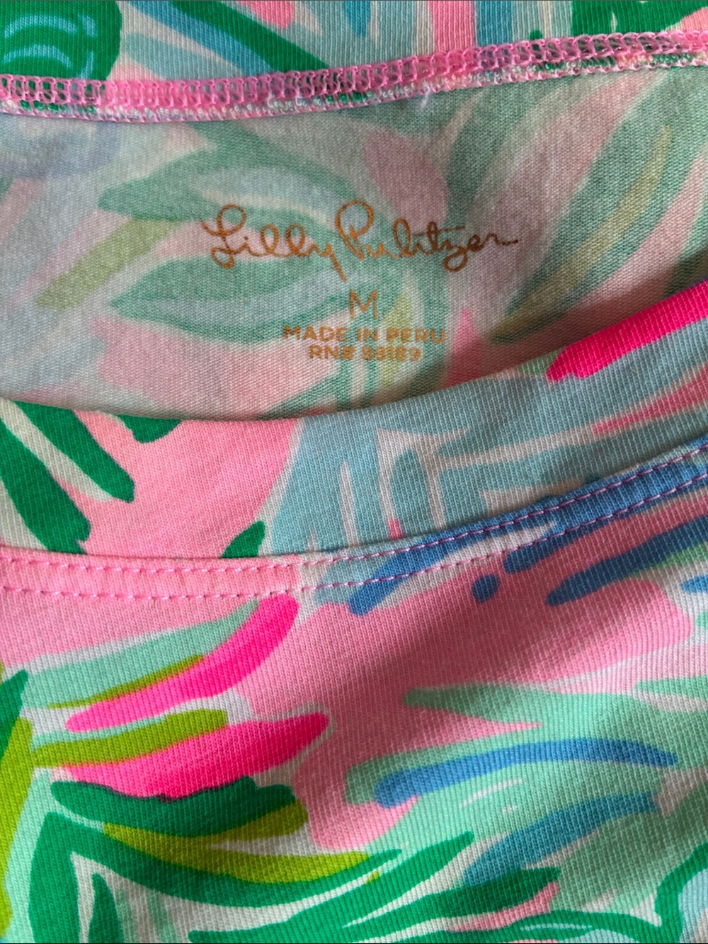 Lilly Pulitzer Aleah Pink, Green and Blue Boatneck Long Sleeve Top Size Medium - Picture 2 of 9